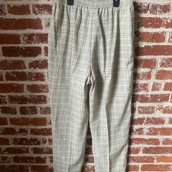 vintage high rise elastic waist plaid trousers - Picture 10 of 10